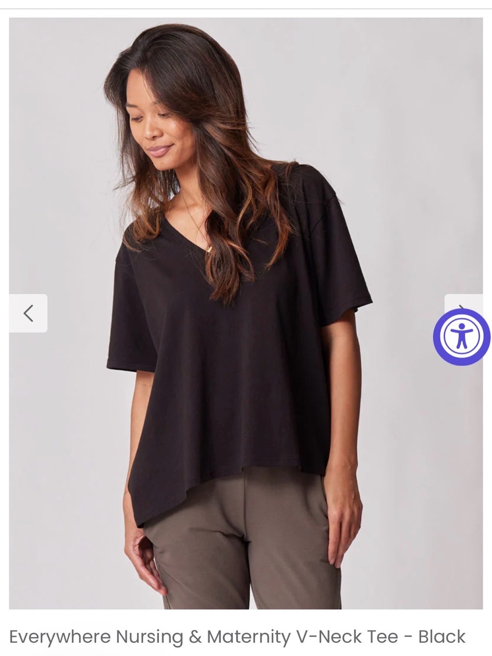 NWT Nursing Maternity V-Neck Tee Bundle - 2 Olive, White, Red, Black